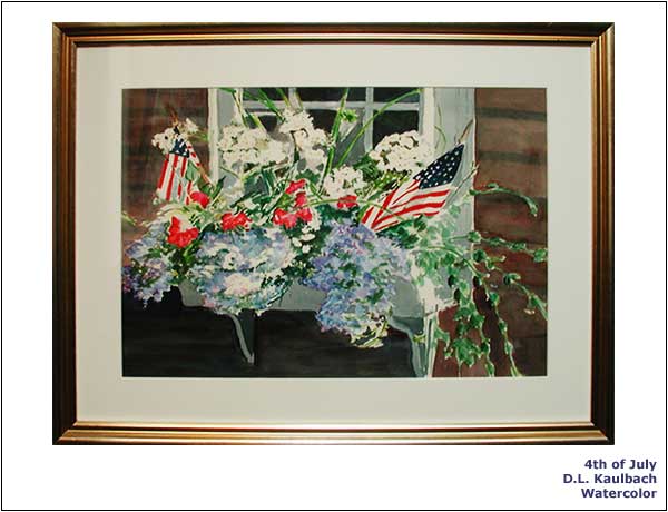 D.L. Kaulbach | 4th of July | Watercolor.