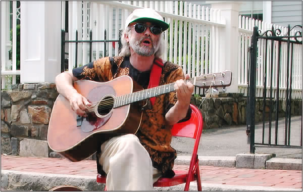 Stephen Baird performing at the Street Festival, Marblehead Festival of Arts, 2001.