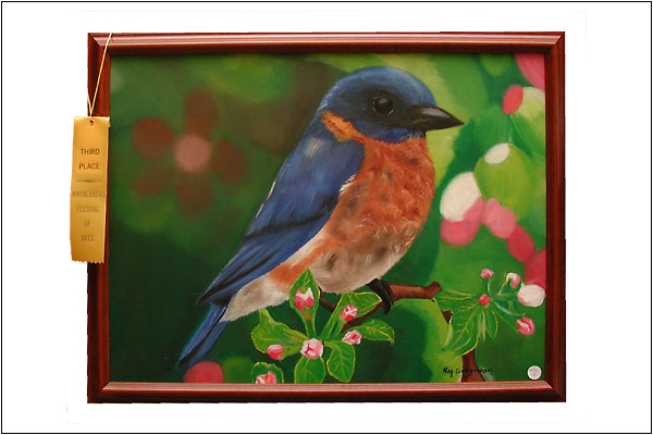 "Blue Bird," by Meg Gatterman, Art School of Marblehead. Oil on canvas.