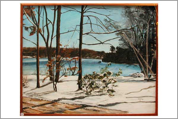 "Landscape with Snow," by Jeff Fay, Acorn School of Art. Oil on canvas.