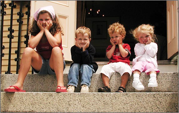 On the steps of Old Town House.