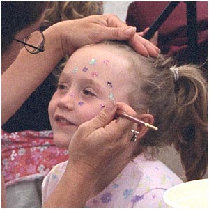 Face painting.