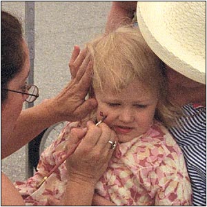 Face painting.
