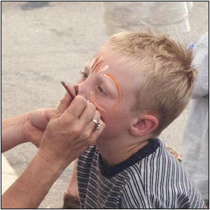 Face painting.