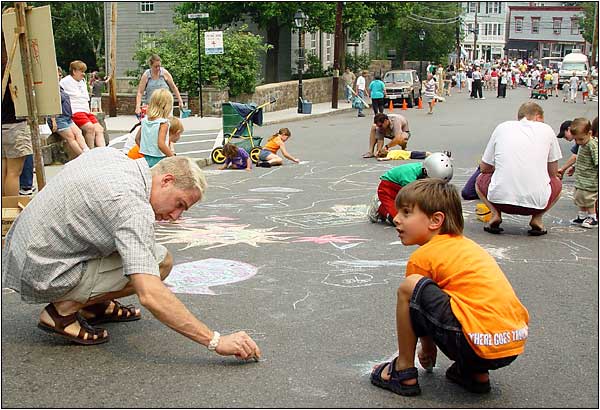 Chalk Walk at Street Festival.