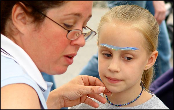 Face painting.
